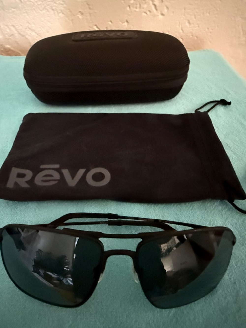 Revo Ground Speed RE3089 Polarized Sunglasses Black 59-16-135 w/ Case